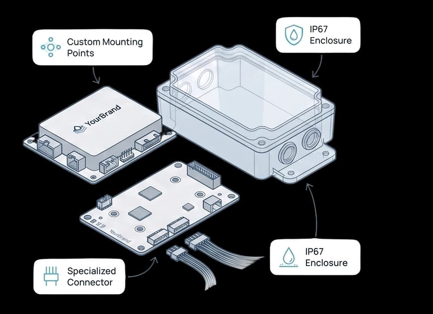 OEM branded smart pool controller and firmware architecture diagram